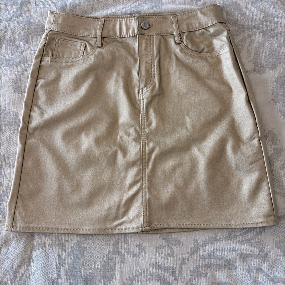 Marc New York Gold Mini Skirt